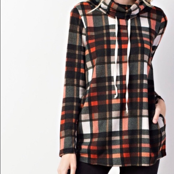 New! Checkered Lightweight Cowl-Neck SO SOFT!!!! - Picture 2 of 5